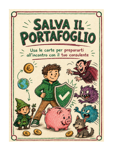Confezione illustrata del gioco educativo Salva il Portafoglio